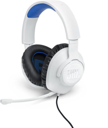 JBL Quantum 100P Console fejhallgató fehér-kék PS4/PS5/XBOX SERIES/NSW