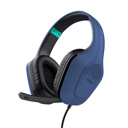 Gamer fejhallgató Trust GXT415B ZIROX headset kék