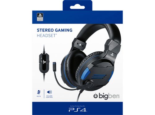 Bigben Stereo Gaming Headset V3 fekete (PS4/PS5/PC/Mobil)