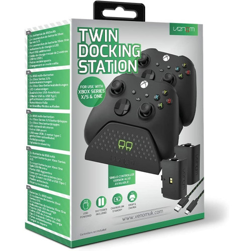 Twin Docking Station XBOX Series X/S & One fekete